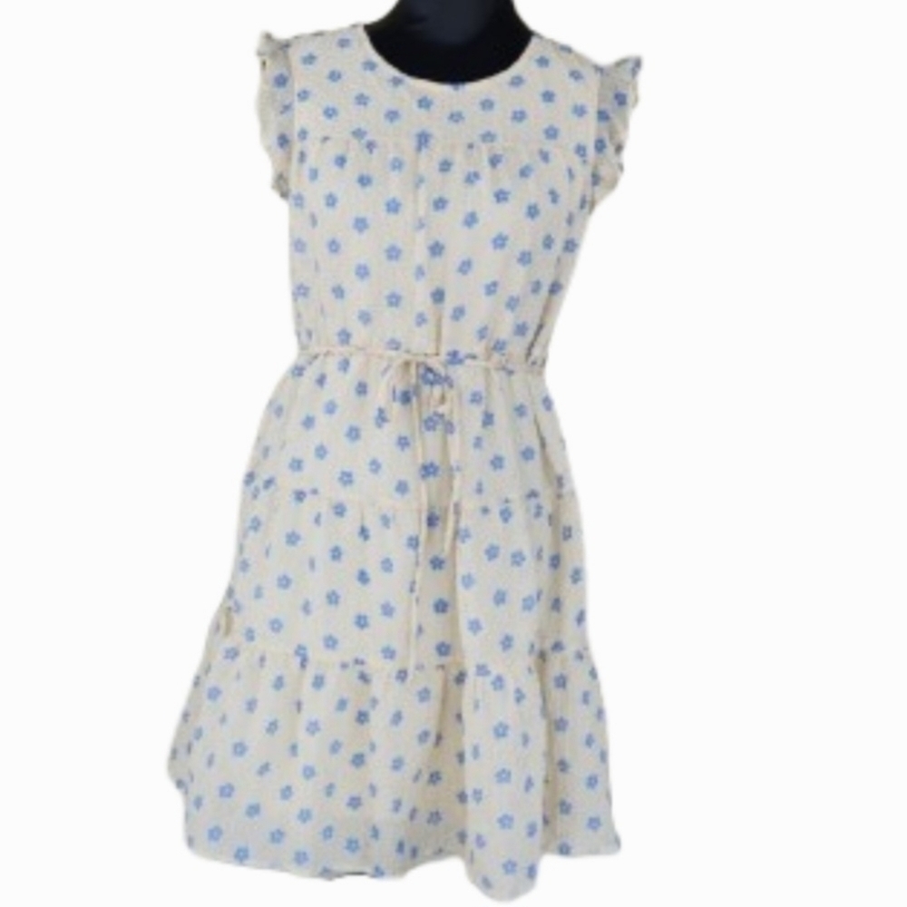 Roolee Baby Doll Daisy Tiered Midi Summer Dress (XS)